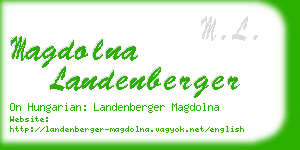 magdolna landenberger business card